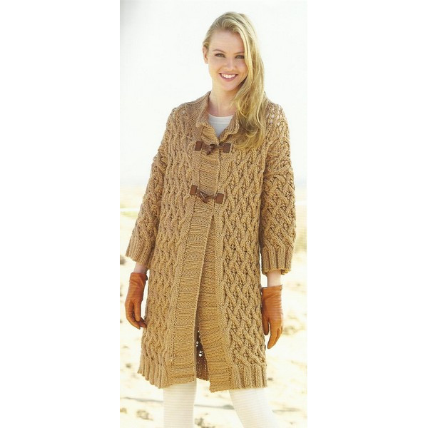 tricoter un manteau en laine pour femme