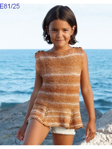Modèle Tunique Fille Laine Katia coton Oceania
