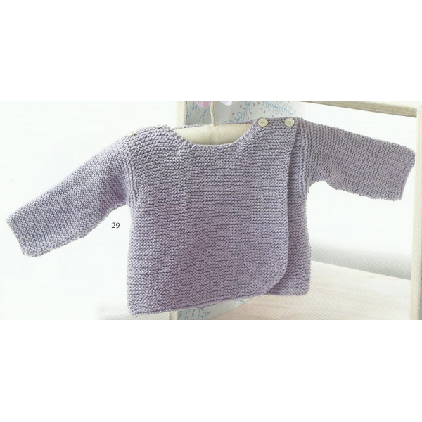 Modèle à tricoter gratuit Brassière bébé Laine Katia Coton