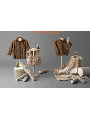 Modèle à tricoter gratuit Pull fille Laine Katia Merino Baby Plus
